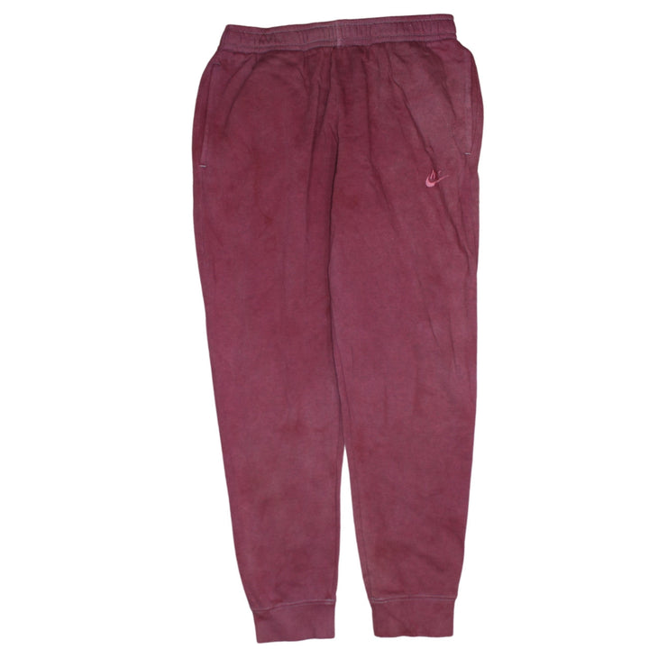 Nike Men's Red Jogger Sweatpants M Elastic Waist Tapered Fit