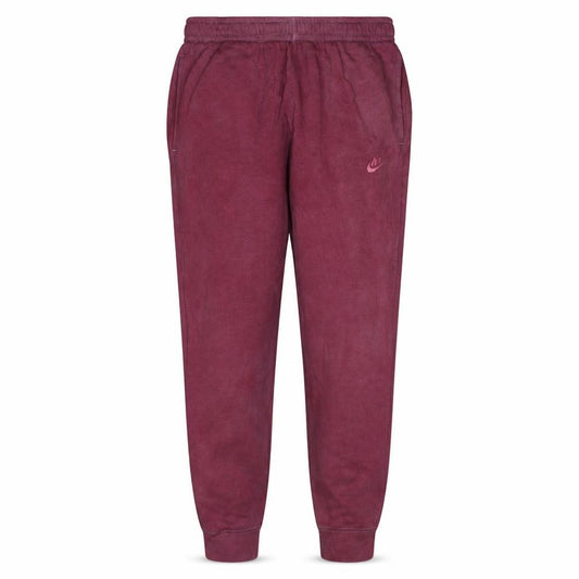 Front view of Nike Men's Red Jogger Sweatpants M Elastic Waist Tapered Fit