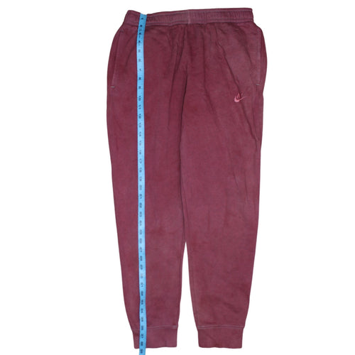 Nike Men's Red Jogger Sweatpants M Elastic Waist Tapered Fit