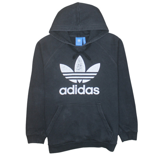 Adidas Mens Black XL Hoodie Pullover Fleece Logo Sweatshirt
