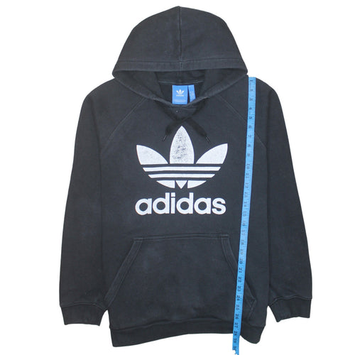 Adidas Mens Black XL Hoodie Pullover Fleece Logo Sweatshirt