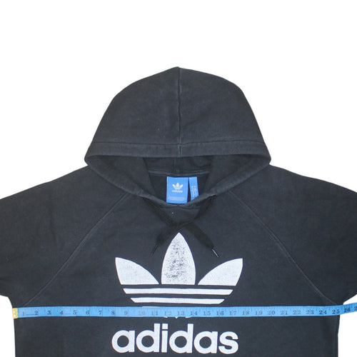 Adidas Mens Black XL Hoodie Pullover Fleece Logo Sweatshirt