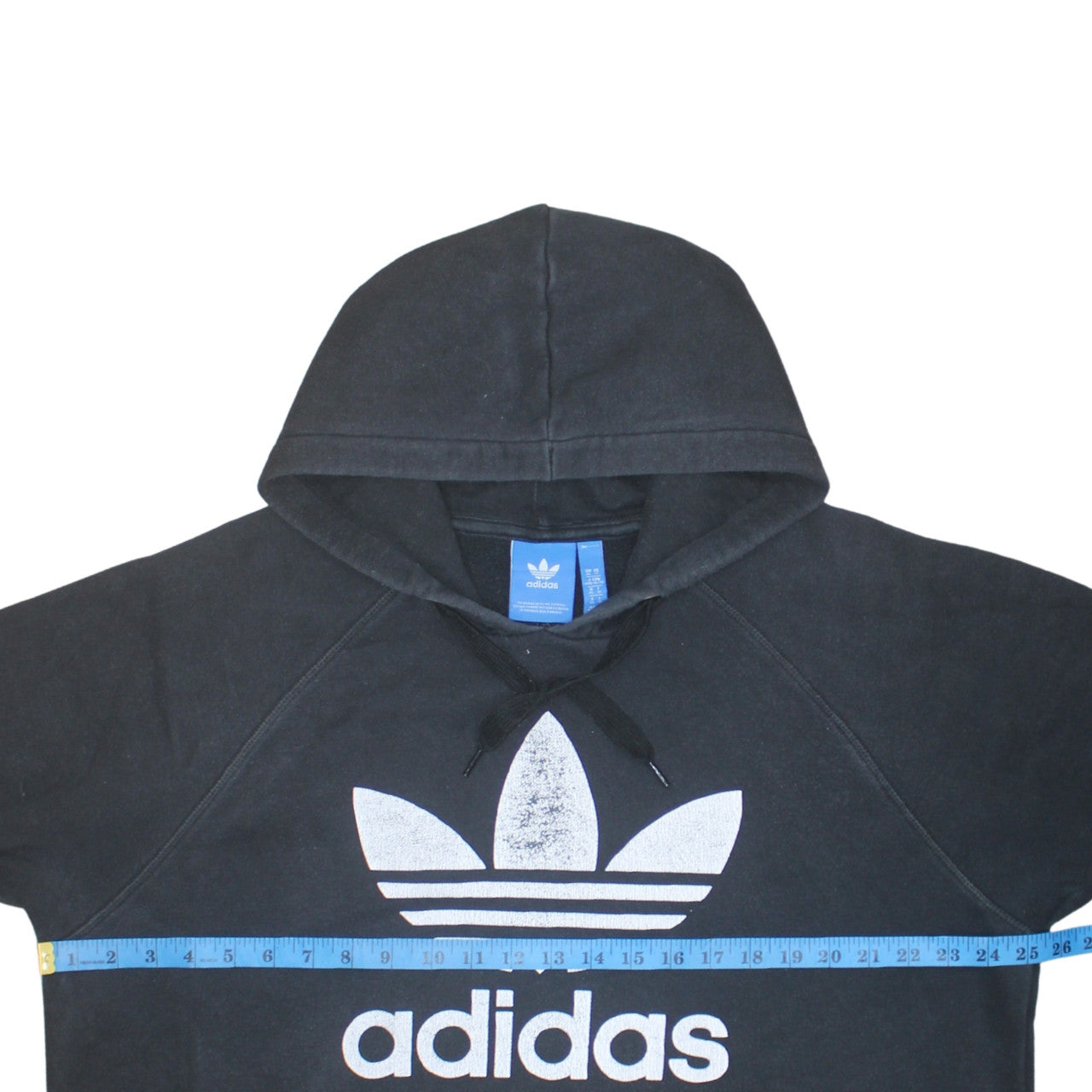 Adidas Mens Black XL Hoodie Pullover Fleece Logo Sweatshirt