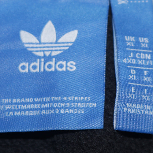 Adidas Mens Black XL Hoodie Pullover Fleece Logo Sweatshirt