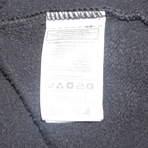 Adidas Mens Black XL Hoodie Pullover Fleece Logo Sweatshirt