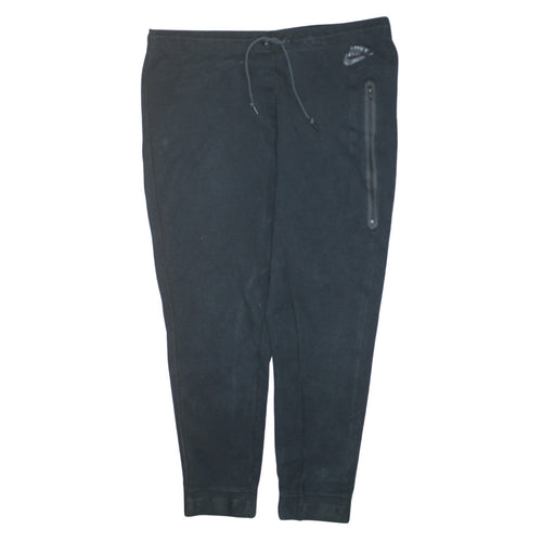 Nike Men's Black Jogger Trousers L Regular Fit Cotton Blend Activewear