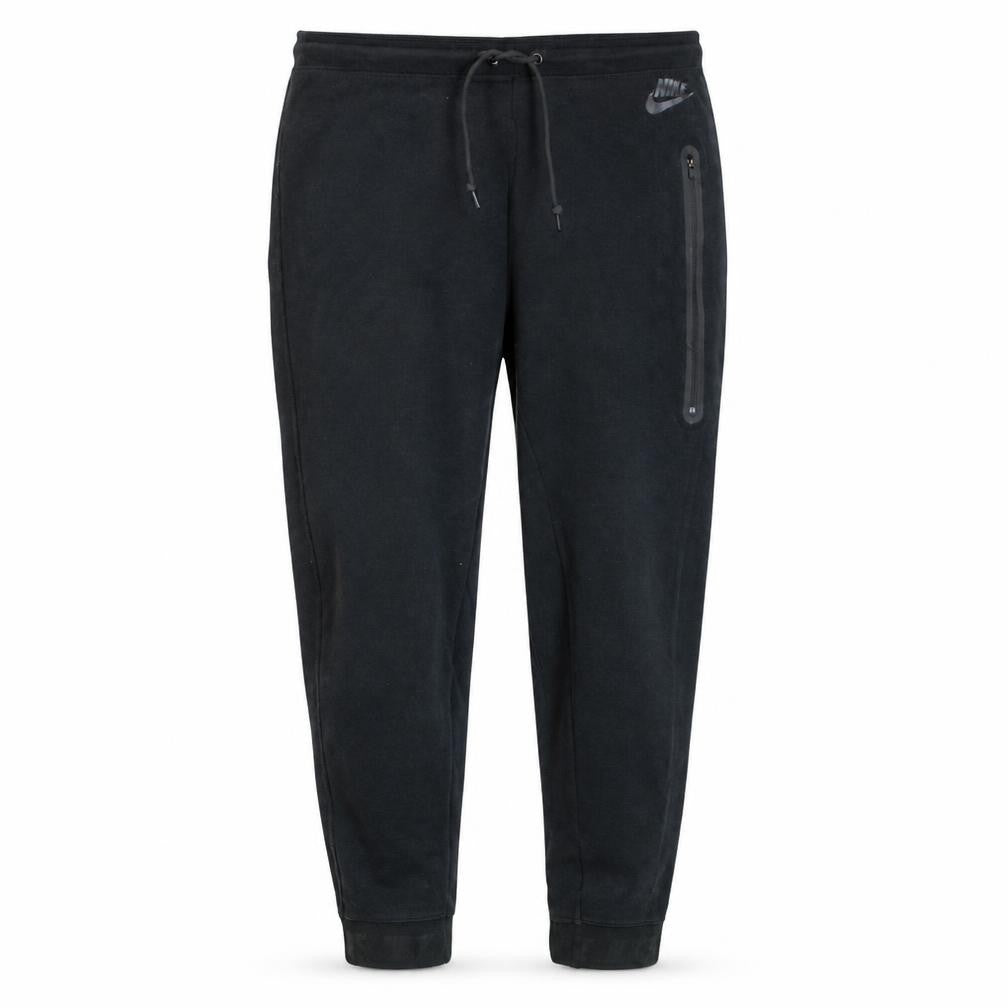 Front view of Nike Men's Black Jogger Trousers L Regular Fit Cotton Blend Activewear