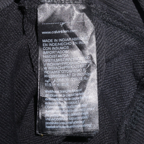 Calvin Klein Jeans Men's Black Pullover Hoodie Size M Logo Cotton