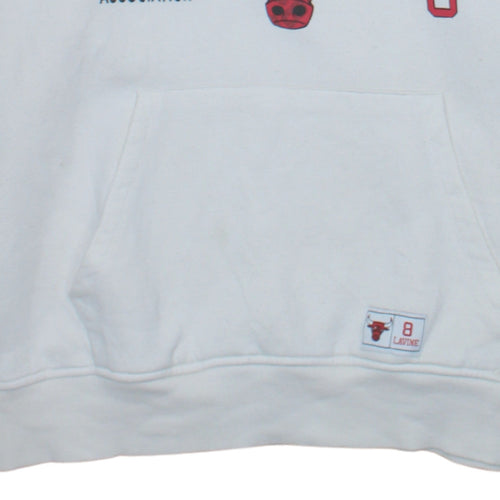Primark NBA Chicago Bulls Men's White XL Pullover Hoodie