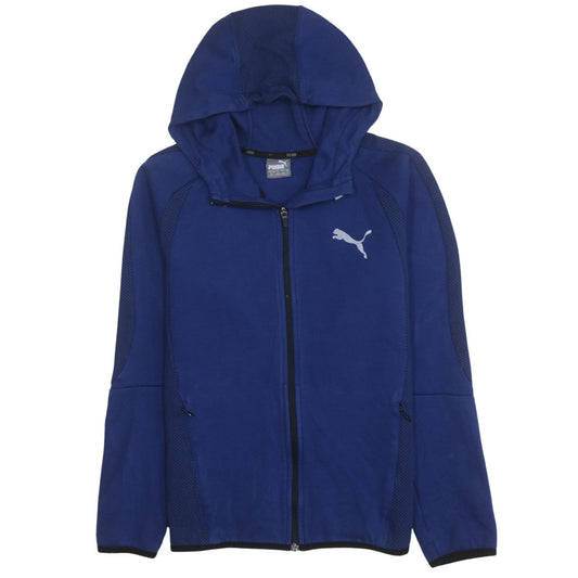 Puma Men's Blue Full Zip Hoodie Size S Lightweight Sportswear