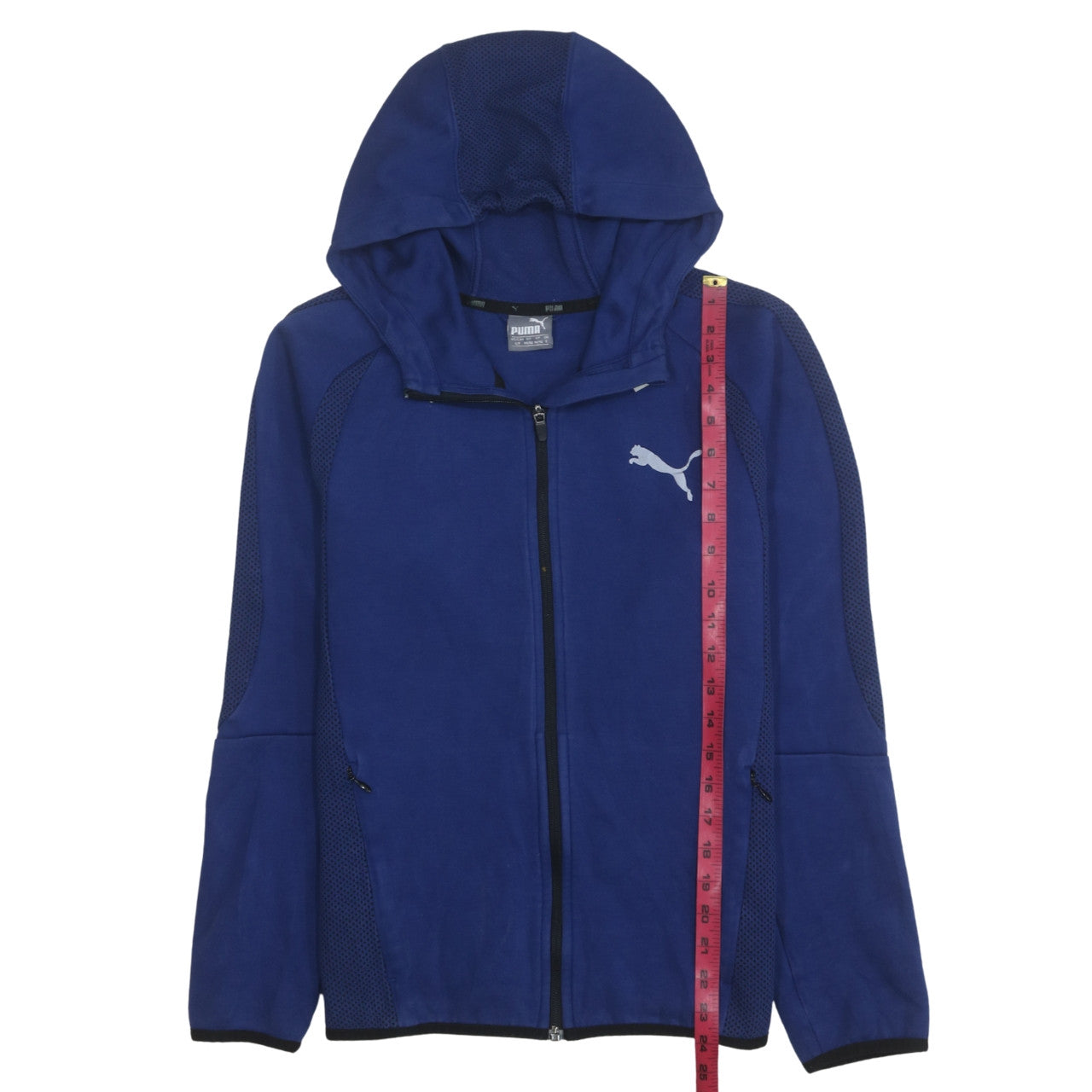 Puma Men's Blue Full Zip Hoodie Size S Lightweight Sportswear