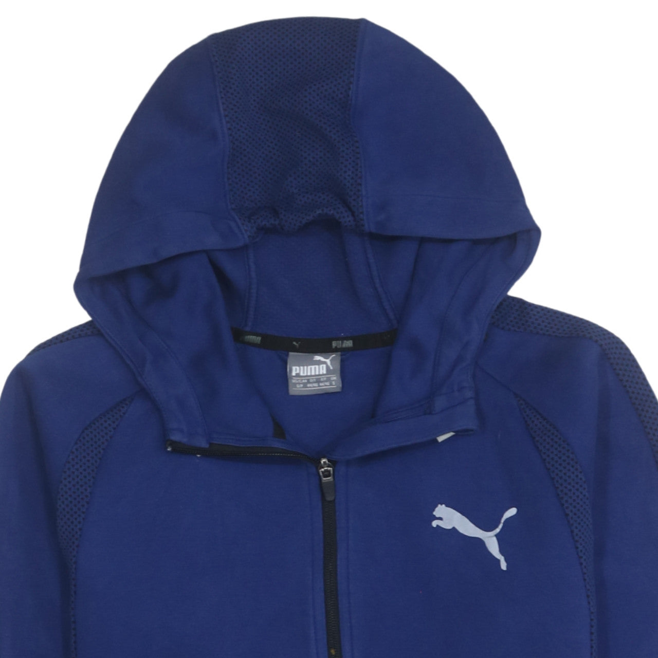 Puma Men's Blue Full Zip Hoodie Size S Lightweight Sportswear