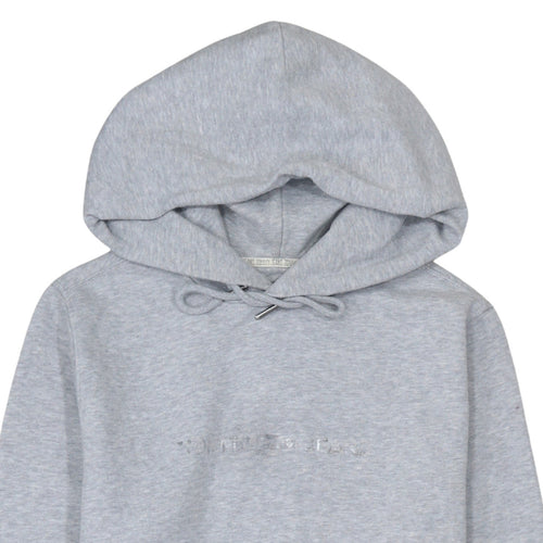 Tommy Jeans Men Grey Pullover Hoodie L Classic Logo Cotton Blend