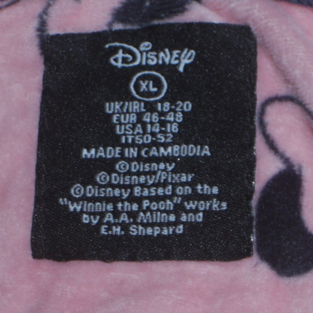 Disney Women’s Pink Minnie Mouse Velour Long Sleeve Nightshirt XL