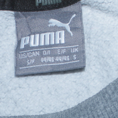 Puma Men's Grey Small Logo Sweatshirt Crew Neck Long Sleeve