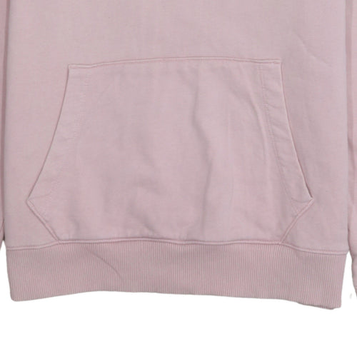 Tommy Hilfiger Women Pink Hooded Pullover Sweatshirt Size 14 Cotton Logo