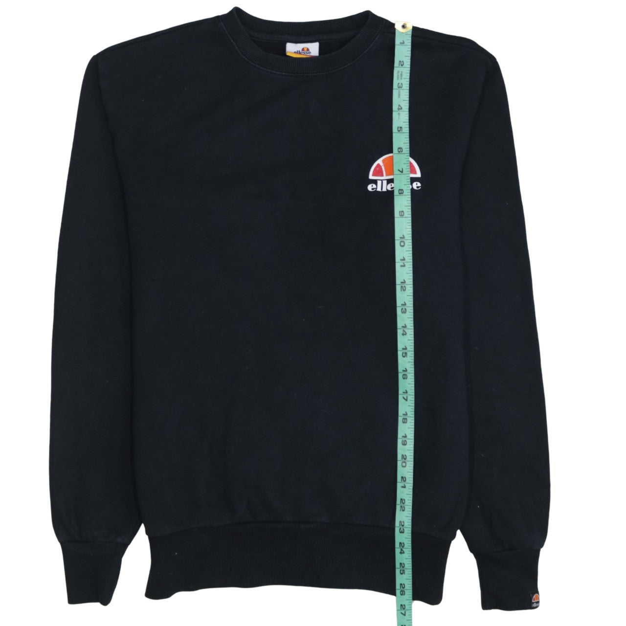 Ellesse Men’s Black Small Crew Neck Pullover Sweatshirt