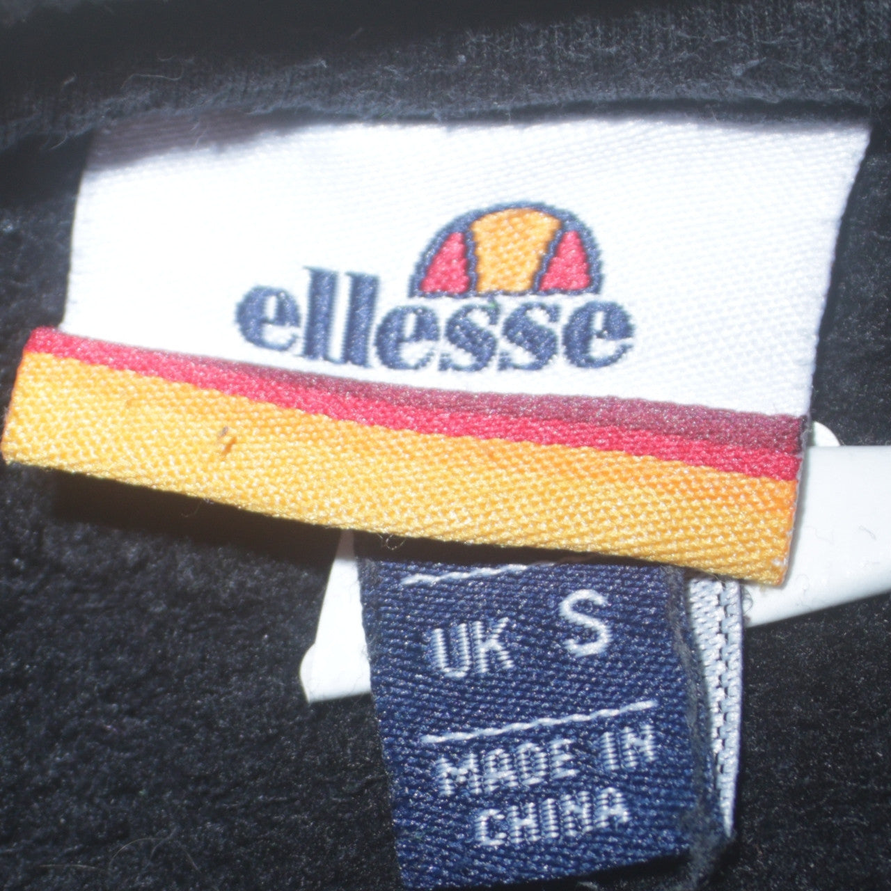 Ellesse Men’s Black Small Crew Neck Pullover Sweatshirt