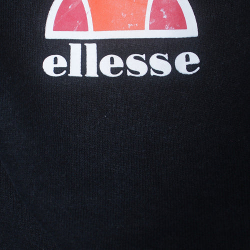 Ellesse Men’s Black Small Crew Neck Pullover Sweatshirt