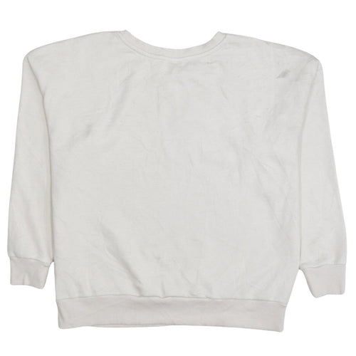 Disney Women Beige Mickey & Minnie Love Graphic Pullover Sweatshirt Size M