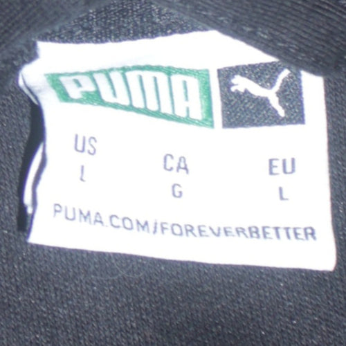 Puma Men's Black Full Zip Hoodie Size L Sports Fleece
