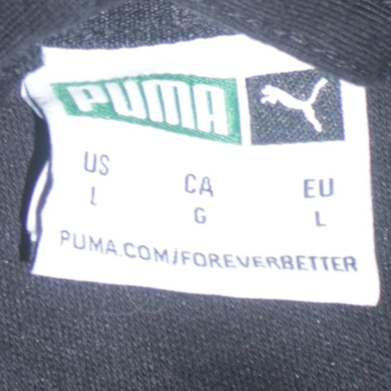 Puma Men's Black Full Zip Hoodie Size L Sports Fleece