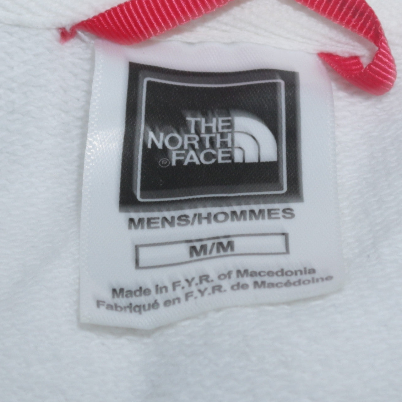 The North Face Mens White Medium Pullover Hoodie Cotton