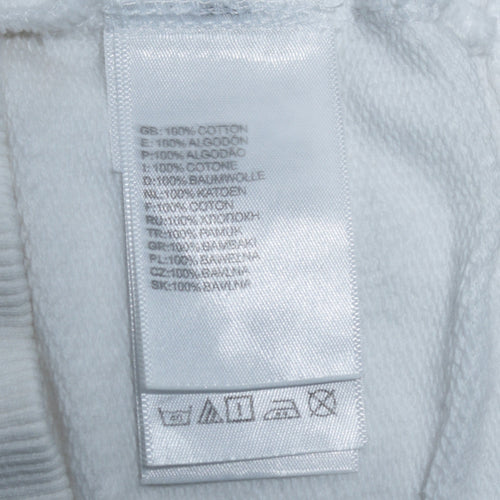 The North Face Mens White Medium Pullover Hoodie Cotton
