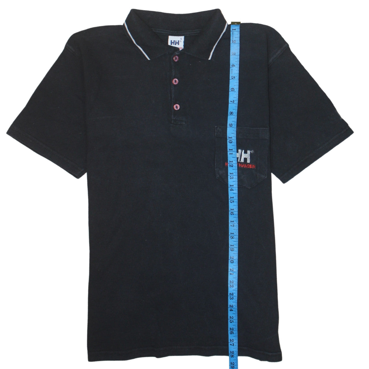 Helly Hansen Men's Black Cotton Polo Shirt L Short Sleeve