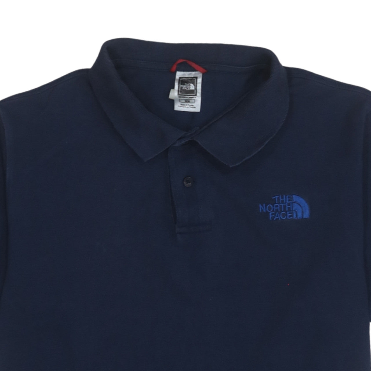 The North Face Men's Blue Cotton Short Sleeve Polo Shirt M