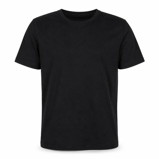 Front view of Hugo Boss Men's Black XL Crew Neck Cotton T-Shirt