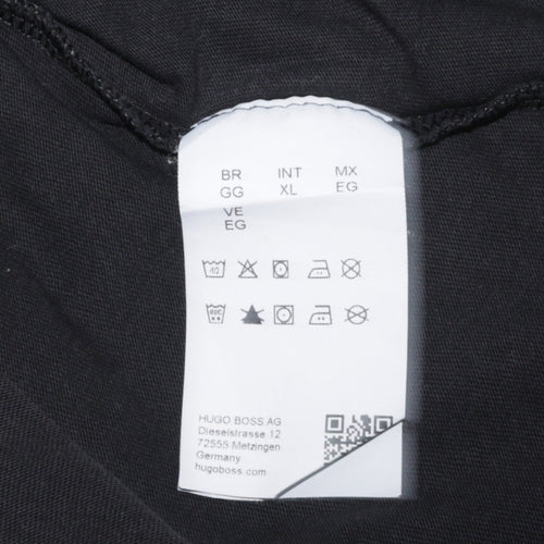 Hugo Boss Men's Black XL Crew Neck Cotton T-Shirt