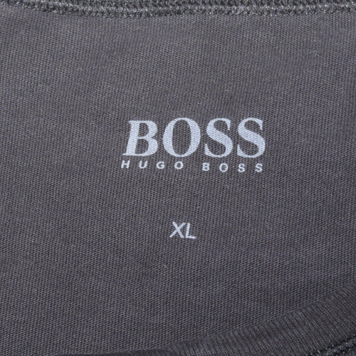 Hugo Boss Men's Black XL Crew Neck Cotton T-Shirt