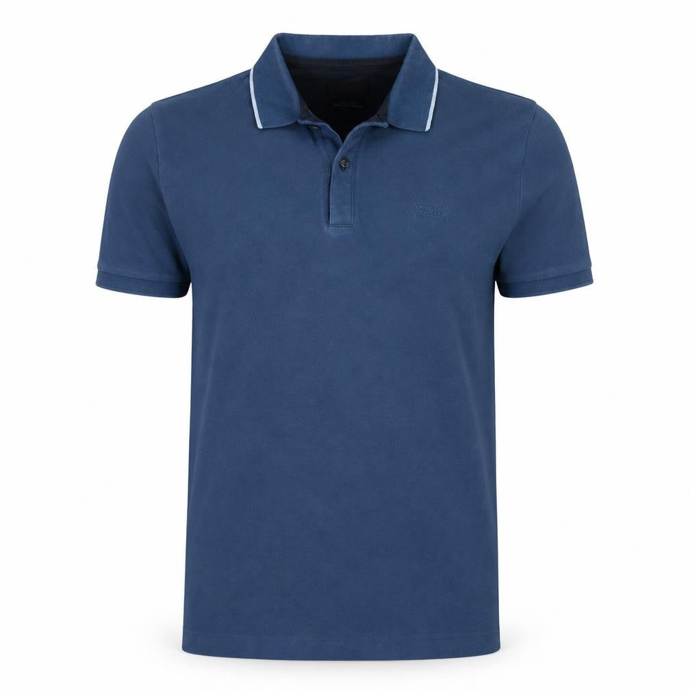 Hugo Boss Men's Blue Regular Fit Cotton Polo Shirt Size S