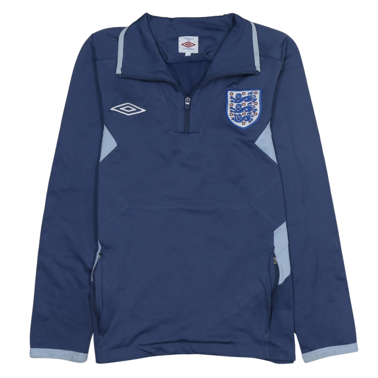 Umbro England Men's Blue 1/2 Zip Training Sweatshirt Size S