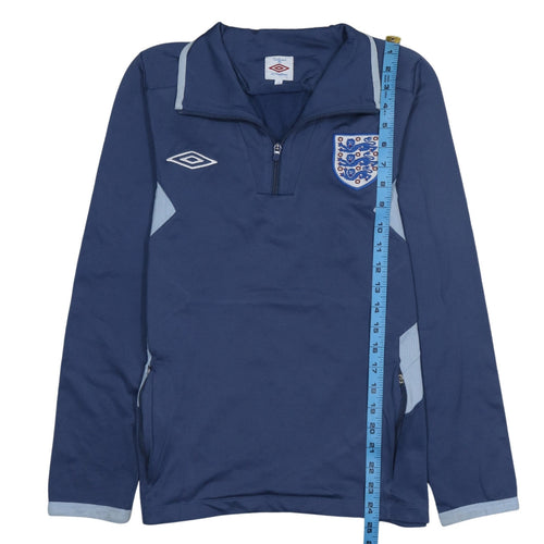 Umbro England Men's Blue 1/2 Zip Training Sweatshirt Size S