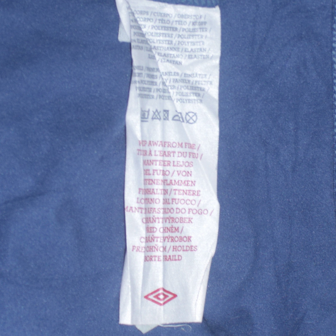 Umbro England Men's Blue 1/2 Zip Training Sweatshirt Size S
