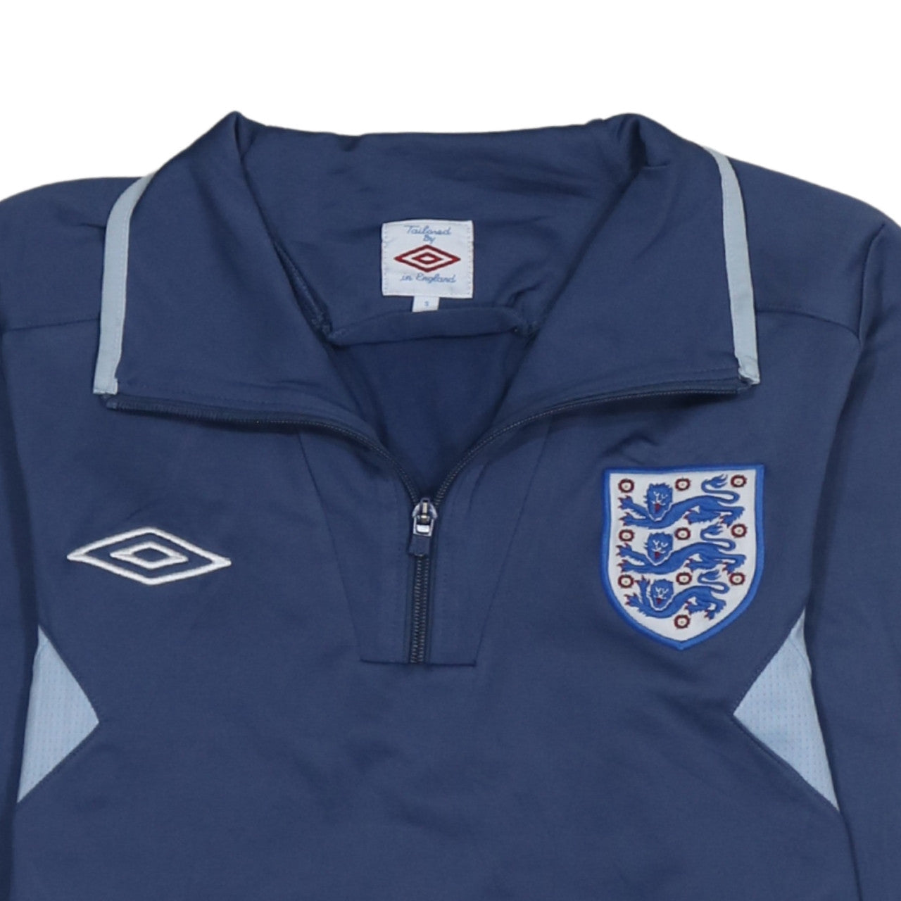 Umbro England Men's Blue 1/2 Zip Training Sweatshirt Size S