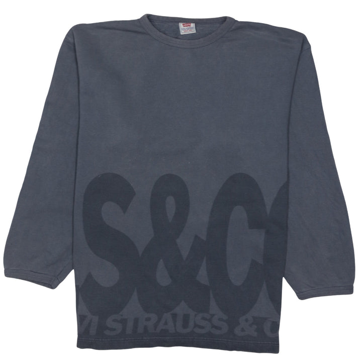 Levi's Men's Blue Graphic Logo Pullover Sweatshirt L