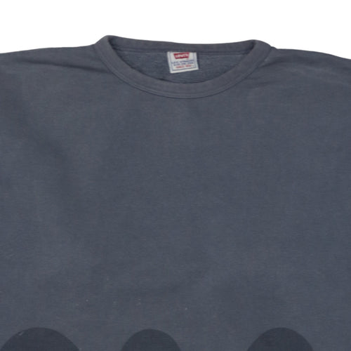 Levi's Men's Blue Graphic Logo Pullover Sweatshirt L
