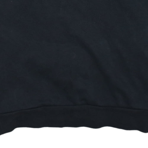 Adidas Womens Black Pullover Hoodie Size M 12-14 Cotton Blend Logo