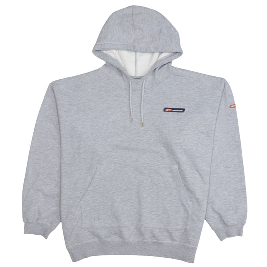 Reebok Men's Grey Pullover Hoodie Size L Logo Sports Fleece