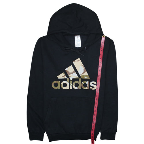 adidas Mens Black Pullover Hoodie Small Logo Sportswear