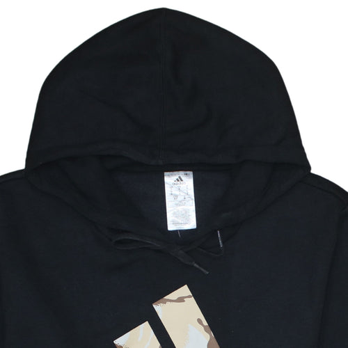adidas Mens Black Pullover Hoodie Small Logo Sportswear