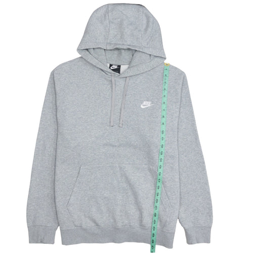 Nike Men's Grey Pullover Hoodie L Sports Fleece Sweatshirt