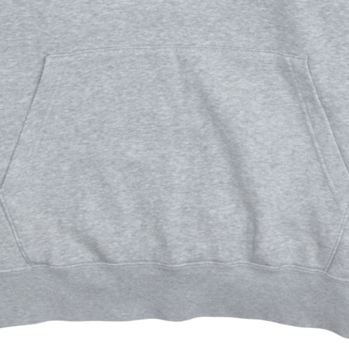 Nike Men's Grey Pullover Hoodie L Sports Fleece Sweatshirt