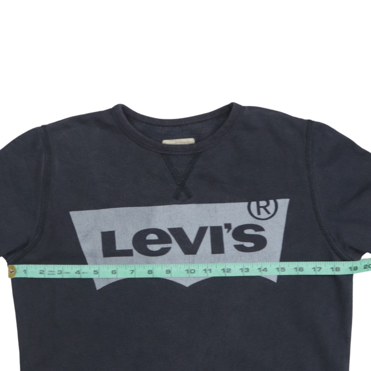 Levi's Women's Black Logo Crew Neck Pullover Sweatshirt Size 14