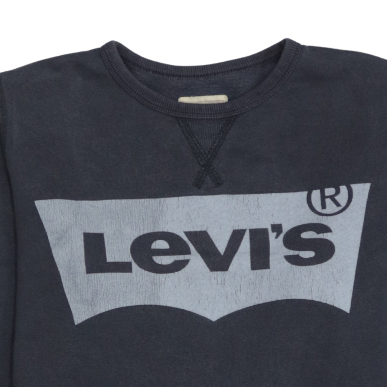 Levi's Women's Black Logo Crew Neck Pullover Sweatshirt Size 14