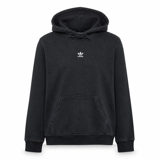 Front view of Adidas women’s black, size UK 10, pullover hoodie sweatshirt
