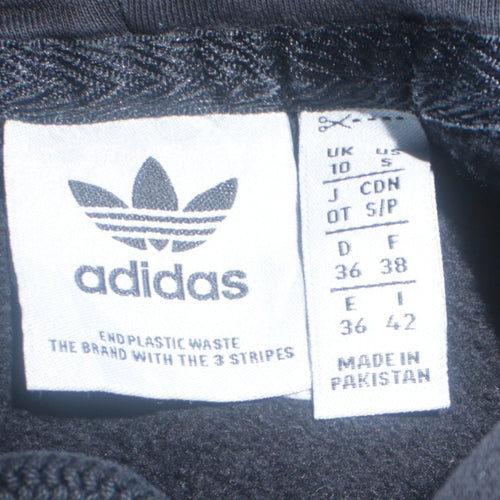 Adidas Womens Black Size 10 Pullover Hoodie Sweatshirt